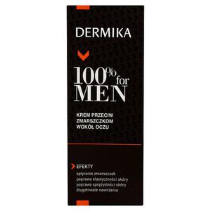 Dermika 100% for Men Krem przeciw zmarszczkom wok oczu 15ml - 2837409474