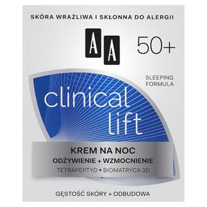 AA Clinical Lift 50+ Krem na noc odywienie + wzmocnienie 50ml - 2837409756