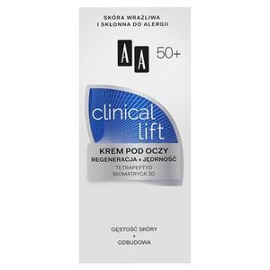 AA Clinical Lift 50+ Krem pod oczy regeneracja + jdrno 15ml - 2837409757