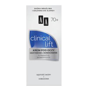 AA Clinical Lift 70+ Krem pod oczy odywienie + wzmocnienie 15ml - 2837409761