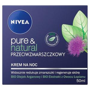 NIVEA Pure & Natural Przeciwzmarszczkowy krem na noc 50ml - 2837410280