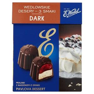 E. Wedel Wedlowskie desery 3 smaki Dark Pralinki z nadzieniem 192g - 2846389194