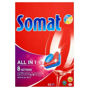 Somat All in 1 Tabletki do mycia naczy w zmywarkach 936g (52 sztuki) - 2837411206