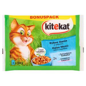 Kitekat Rybne Dania w galaretce Karma dla dorosych kotw 400g (4 sztuki) - 2837411403