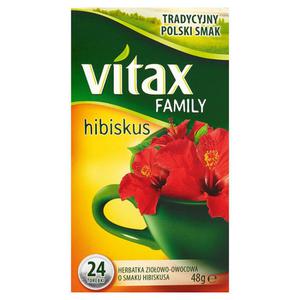 Vitax Family Herbatka zioowo-owocowa o smaku hibiskusa 48g (24 torebki) - 2837411522