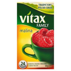 Vitax Family Herbatka zioowo-owocowa o smaku maliny 48g (24 torebki) - 2846389220