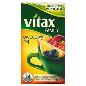 Vitax Family Herbatka owocowo-zioowa o smaku wieloowocowym 48g (24 torebki) - 2846389221