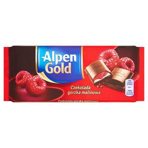 Alpen Gold Czekolada gorzka malinowa 90g - 2837412661