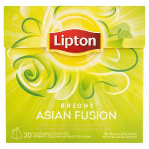 Lipton Bright Asian Fusion Herbata zielona aromatyzowana 32g (20 torebek)