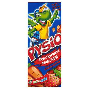 Pysio Truskawka Marchew Napj z owocw i marchwi z dodatkiem witamin 200ml - 2837412848