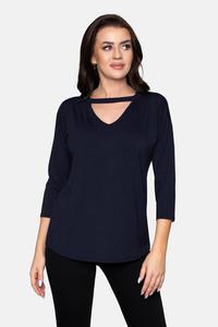 Bluzka damska oversize ALEXA granatowa - 2873837633