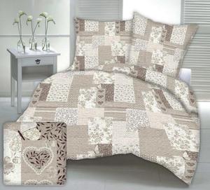 Pociel z kory 180x200 beowa patchwork serca motyle kwiaty - 2878153890