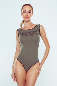 Body damskie bez rkaww Berna khaki - 2876147768