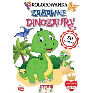 Kolorowanka A4 naklejki - ZABAWNE DINOZAURY - 2865866066