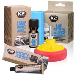 Zestaw kosmetykw K2 do renowacji i ochrony reflektorw (K2 Lamp Doctor, K2 Lamp Doktor Pad, K2 Lamp Protect) - 2869888541