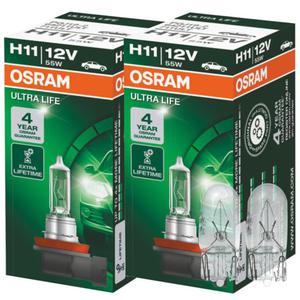 arwki H11 OSRAM Ultra Life 12V 55W (2 sztuki) + arwki W5W - 2872330213