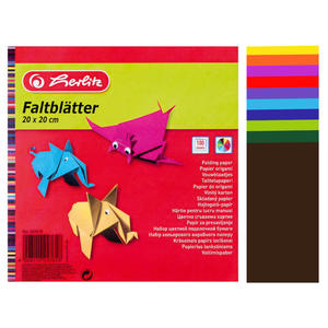 Papier origami 20/20cm 100arkusz 10 kolor, Herlitz - 2844106767