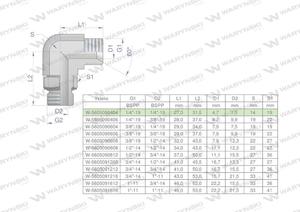 Kolanko hydrauliczne nastawne calowe BB 1/4" x 1/4" BSP z regulacj Waryski - 2876418259