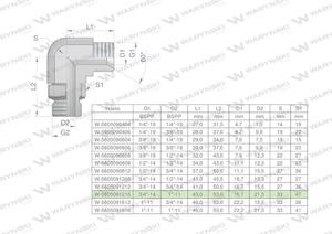 Kolanko hydrauliczne nastawne calowe BB 3/4" x 1" BSP z regulacj Waryski - 2876418266