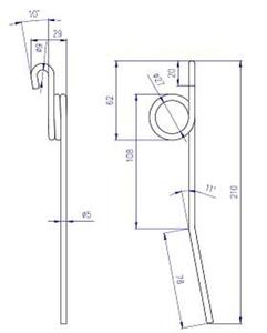 Palec podbieracza somy John Deere Z56958 - 2876411628