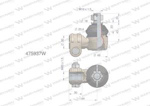 Przegub ukadu kierowniczego Manitou 475937 Waryski - 2876424745