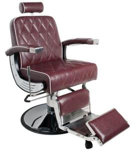 Fotel Barberski Imperial Bordowy - 2856336624