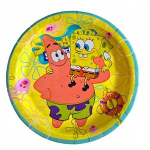 Talerzyki Jednorazowe SPONGEBOB - r. 23cm - 10szt - 2878380588