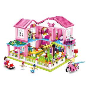 Klocki konstrukcyjne Luksusowa Willa Duy Pitrowy Dom Sluban 896 elementw - 2881062156