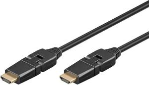 Kabel HDMI 1.4 2m obrotowe wtyki - 2861794256