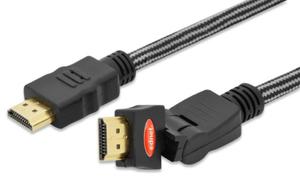 EDNET Kabel HDMI 2.0 obrotowy HQ 2m - 2861794267