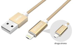 Kabel USB HYBRID microUSB/Lightning Gold