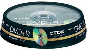 Pyty DVD+R Dual Layer TDK Cake 10 szt. - 2861794619