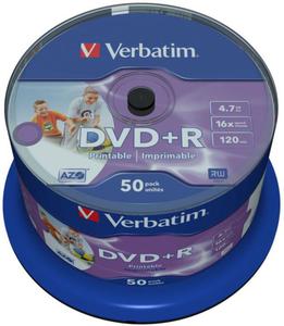 Pyty DVD+R Verbatim Printable Cake 50 szt. - 2861794624