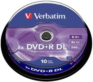 Pyty DVD+R Double Layer Verbatim Cake 10 szt.