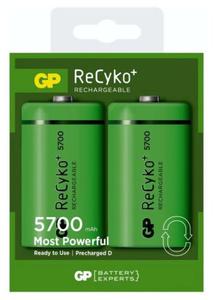 Akumulatory D GP Recyko+ 5700mAh 2 szt. - 2861795929