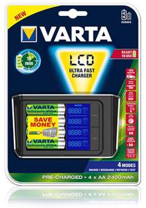 adowarka Varta LCD Ultra Fast Charger + 4xAA - 2861795948