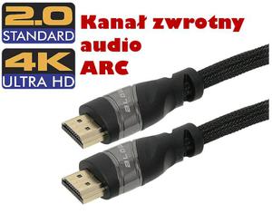 Przycze kabel HDMI-HDMI PREMIUM BLACK ARC 4K (5m) - 2823036658