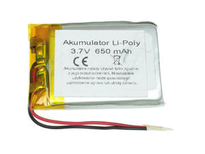 Akumulator Li-Poly 650mAh 3,7V - 2846994492