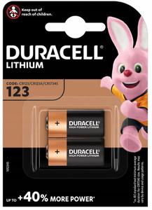 BATERIA litowa CR123 3V DURACELL (2szt) - 2869540160