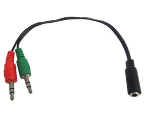 Przejcie redukcja adapter Gniazdo jack 4 polowe -- 2 wtyk jack - 2869540227