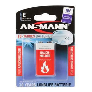 Bateria litowa Ansmann 1x 9V E-Block do czujnikw dymu - 2850899065