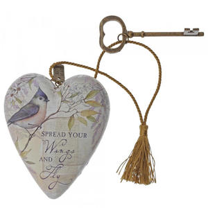 Serce zawieszka "Roz skrzyda i le" Spread Your Wings Art Heart 1003480232 figurka ozdoba serce - 2860624511