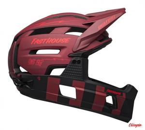 Kask full face Bell Super Air R Mips Spherical matte red black fasthouse - 2873674380