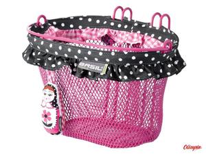 Kosz na kierownic BASIL JASMIN BOBOUSHKA BASKET JUNIOR, mocowanie na haki 12-20", stalowy, rowy - 2847483112