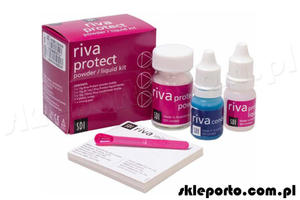 Riva protect plus 15 g proszek + 9,1 ml pyn + uzdatniacz 10 ml - glasjonomer do mieszania rcznego - 2861554880