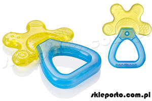 Brush-Baby CoolCalm Rattle Teether gryzak dla dzieci od 4 miesica to niebieski - 2861555207