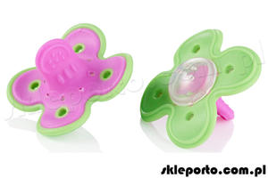 Brush-Baby MolarMunch Teether gryzak do zbw bocznych / 2szt / od 4 miesica zielono-rowy - 2861555213