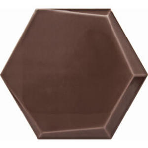 Hexagono Cuna Chocolate Brillo Pytka cienna 15x17 - 2877840747