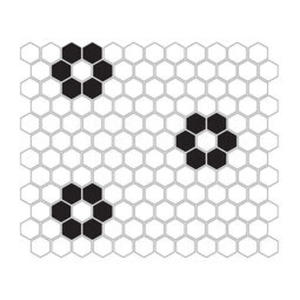 Mini Hexagon B&W Flower Mozaika 26x30 - 2836664998