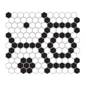 Mini Hexagon B&W Bee Mozaika 26x30 - 2836664995